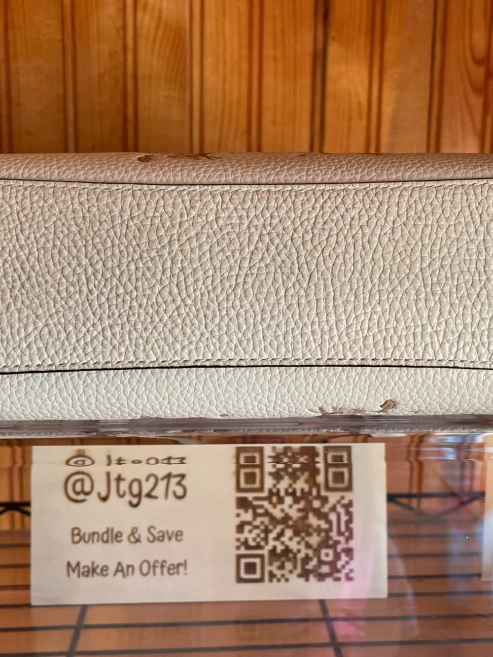 Coach Prairie Floral Pebbled Leather Satchel Chalk Ivory Crossbody Bag - Picture 6 of 7